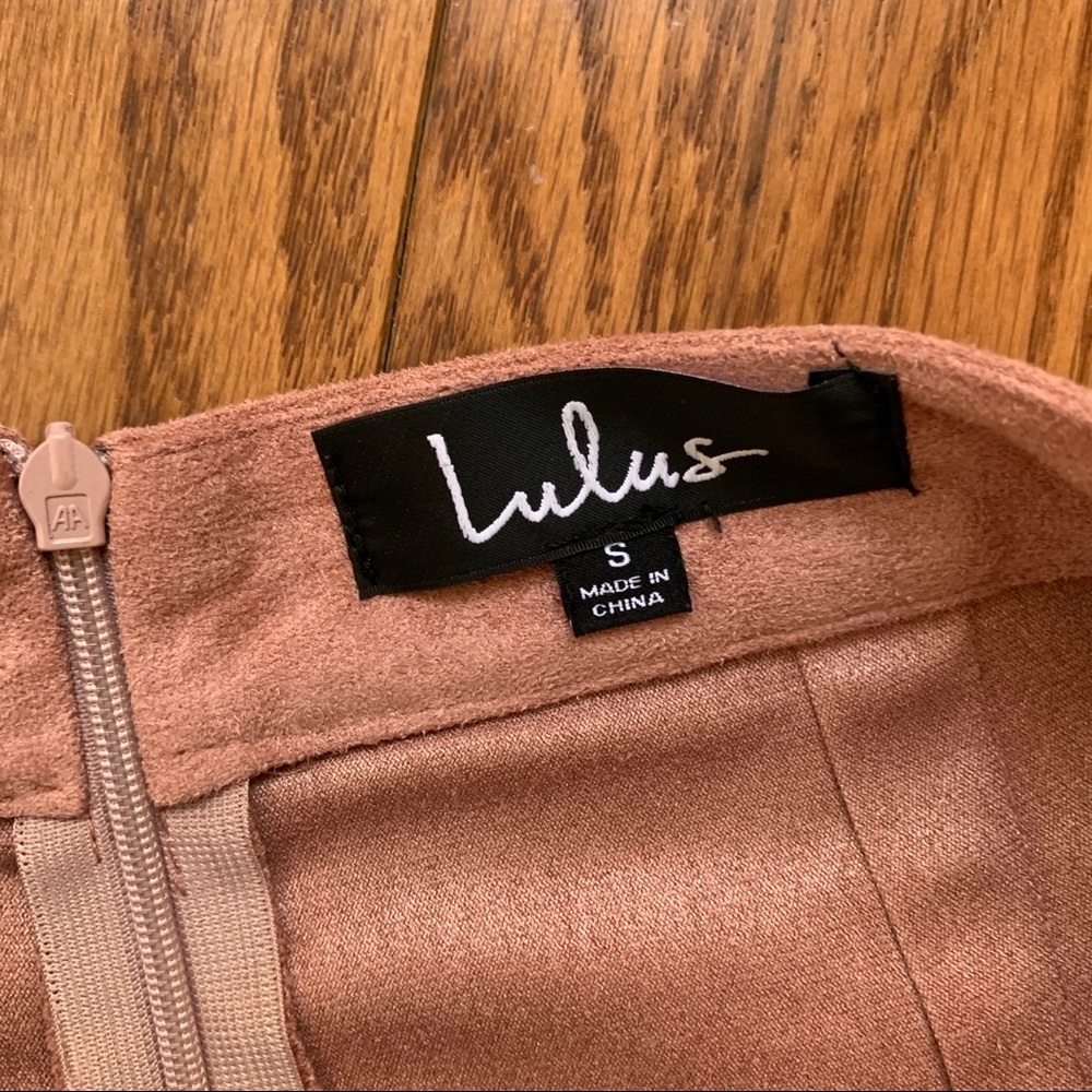[SOLD] Mauve Suede Shenandoah Mini Skirt | Lulu’s - Picture 5 of 8